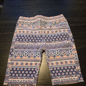 Freestyle Kids Leggings with Blue and Peach Patterns